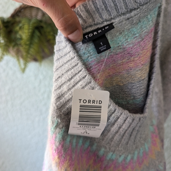 Torrid Mini Vegan Cashmere Mock Neck Sweater Dress NWT Sz1-14/16 - Picture 8 of 10